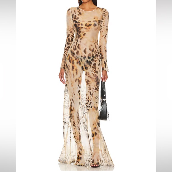 Retrofete Dresses & Skirts - Retrofete | Vienna Silk Dress in Vintage Cheetah Size: XS